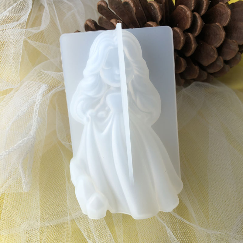Soap Making Gifts - 3D süße Prinzessin Silikon Kerze Form