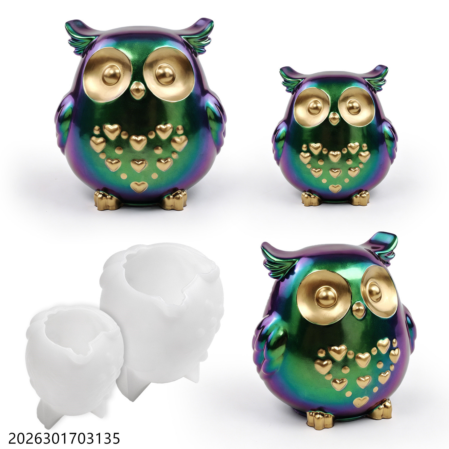 Soap Making Ins - Eulen-Silikonform 3D Vogelform-Set für DIY Epoxidharz