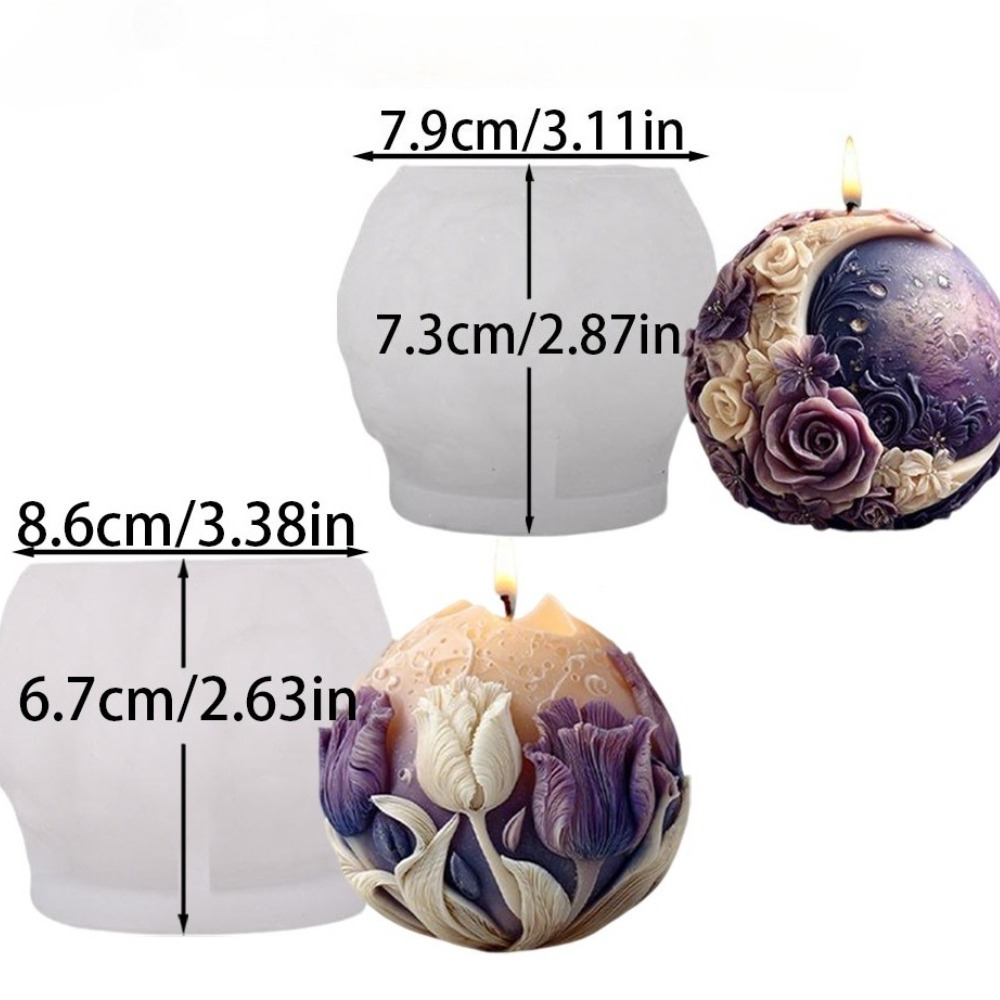 Mond-Rosen-Tulpen-Kugel-Kerzen – Soap Making Gifts Bewertung und Preis