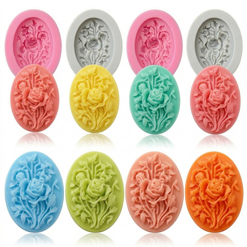 4 Silikonformen in Blumenform, – Soap Making Ins Bewertung und Preis